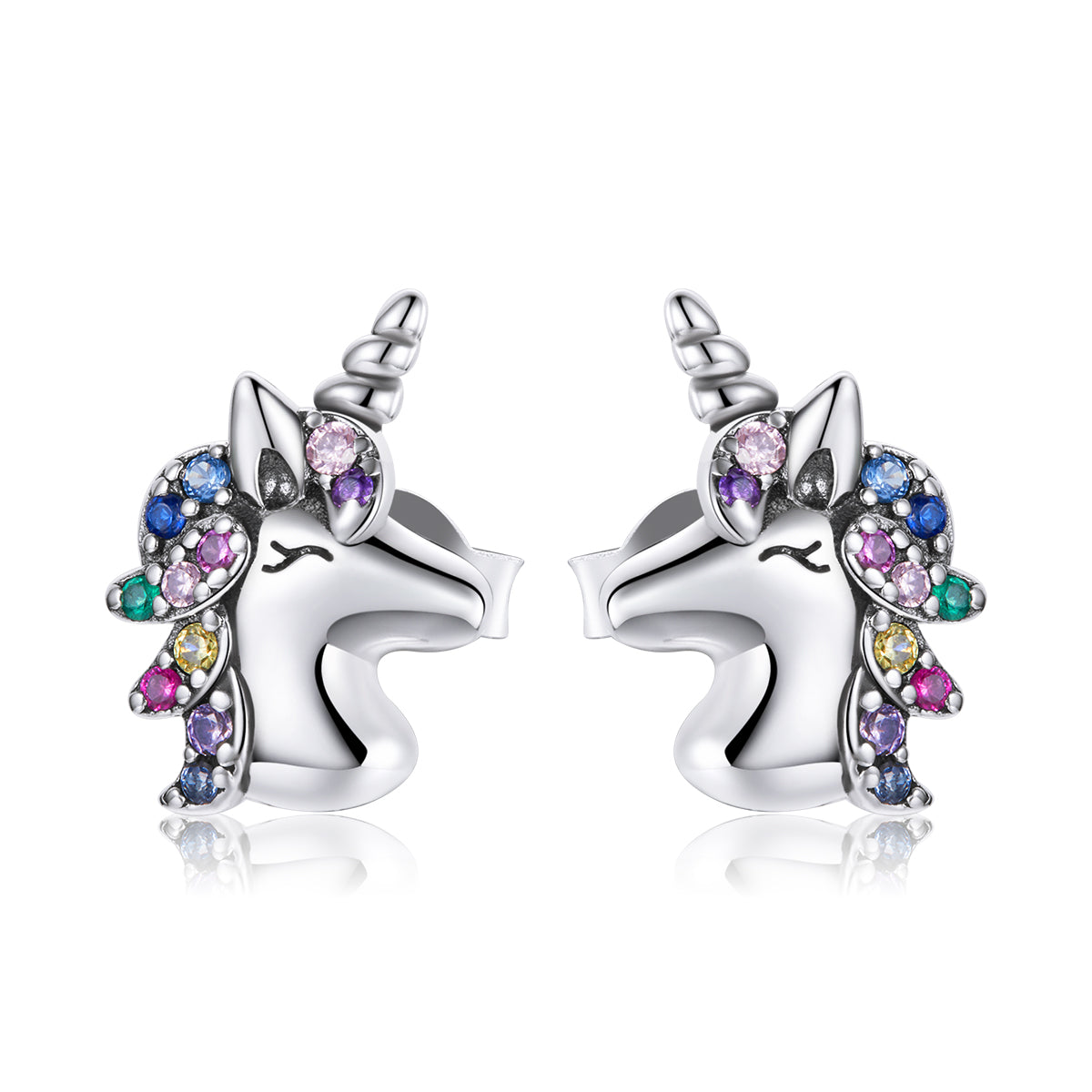 Geometric Pony Stud Earrings