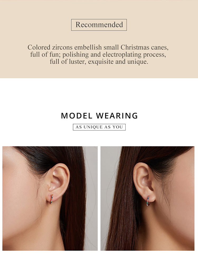 Holiday Cane Earrings