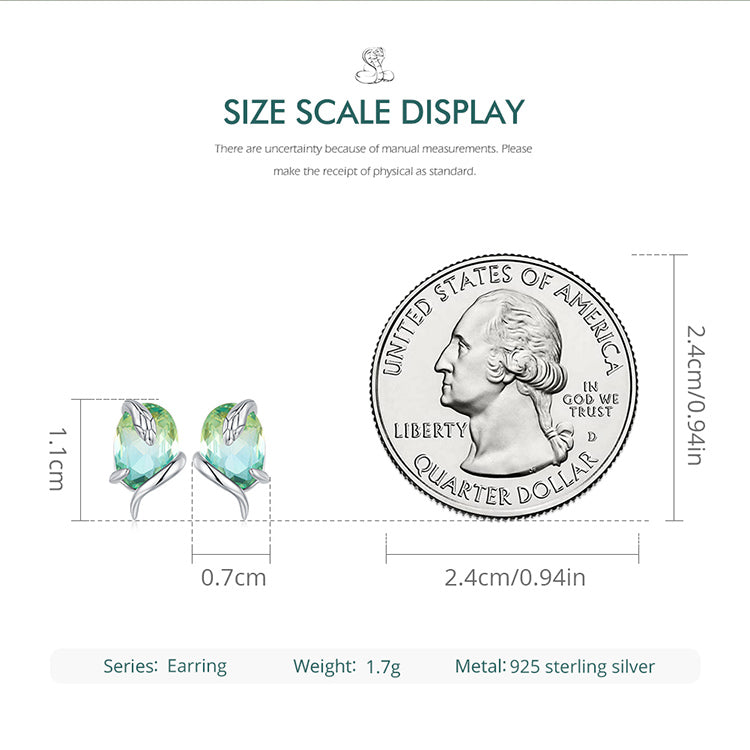 Compact Snake Stud Earrings