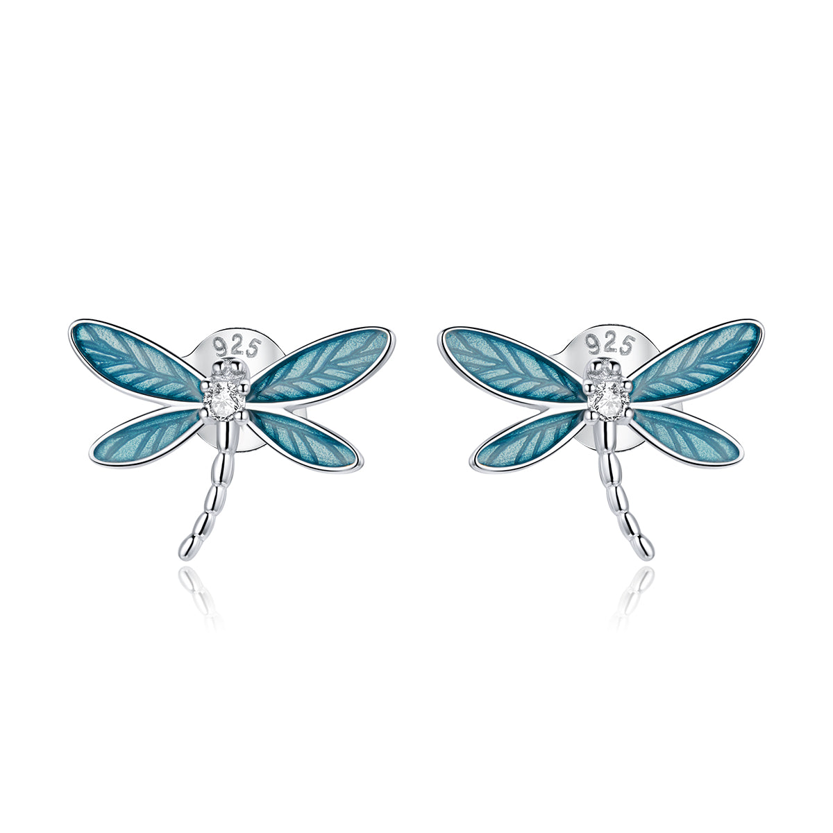 Compact Dragonfly Hoop Earrings