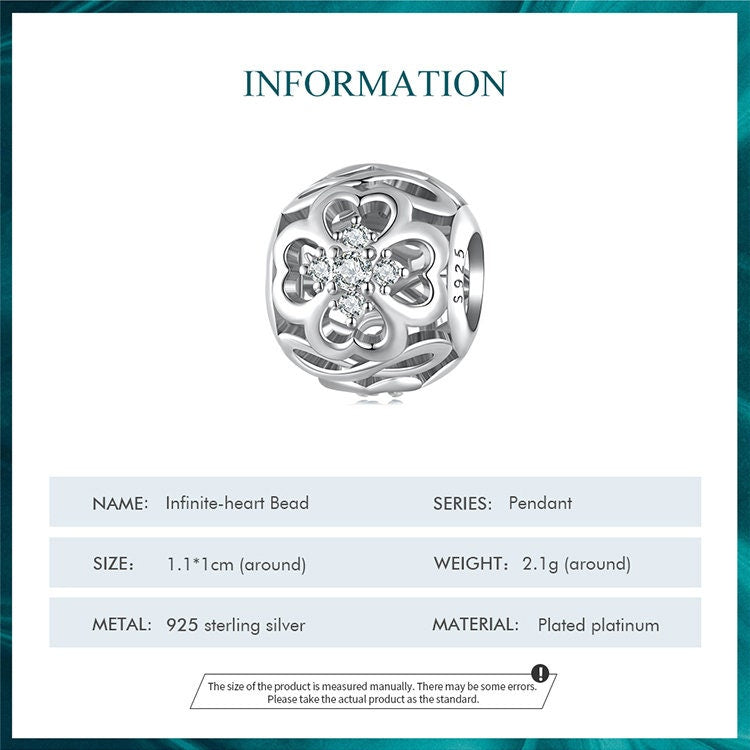 Infinite Heart Bead Charm