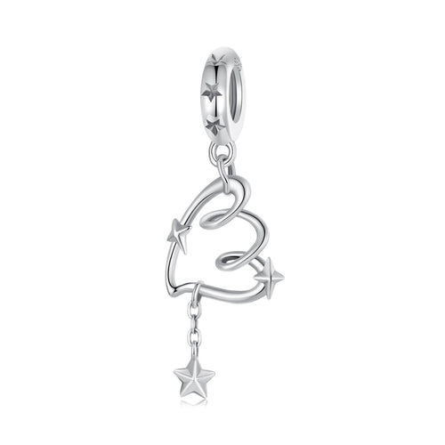 Twisted Heart Pendant Charm