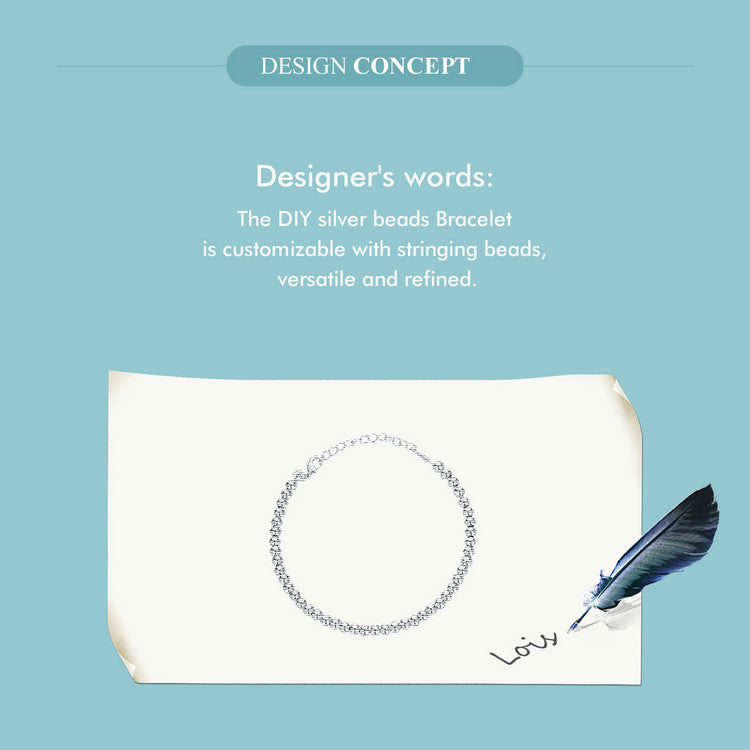 Silver Bead DIY Basic Bracelet