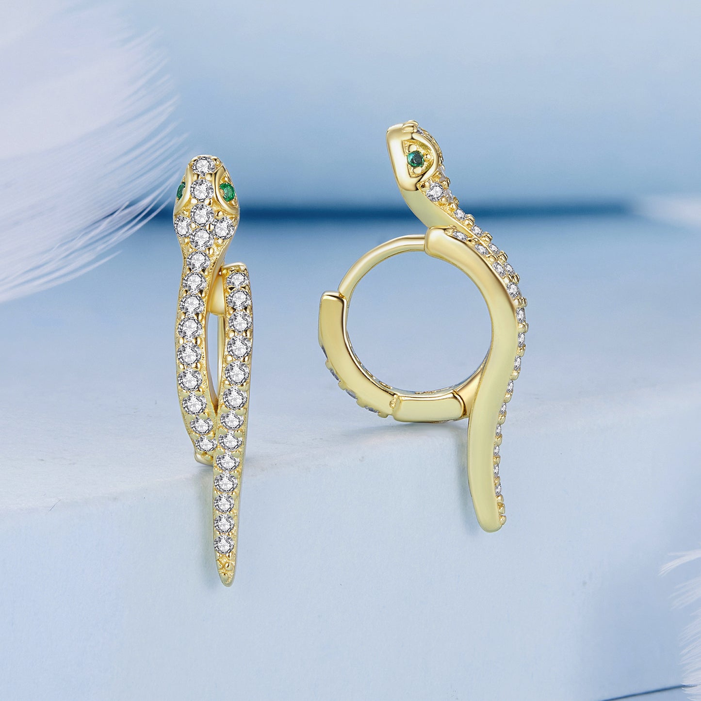 Mystic Snake Clip Earrings