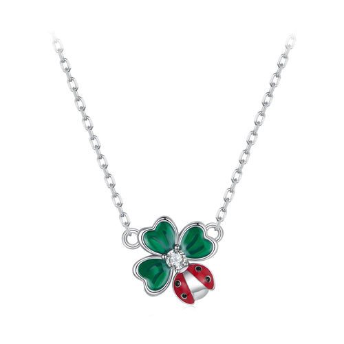 Clover and Ladybug Necklace