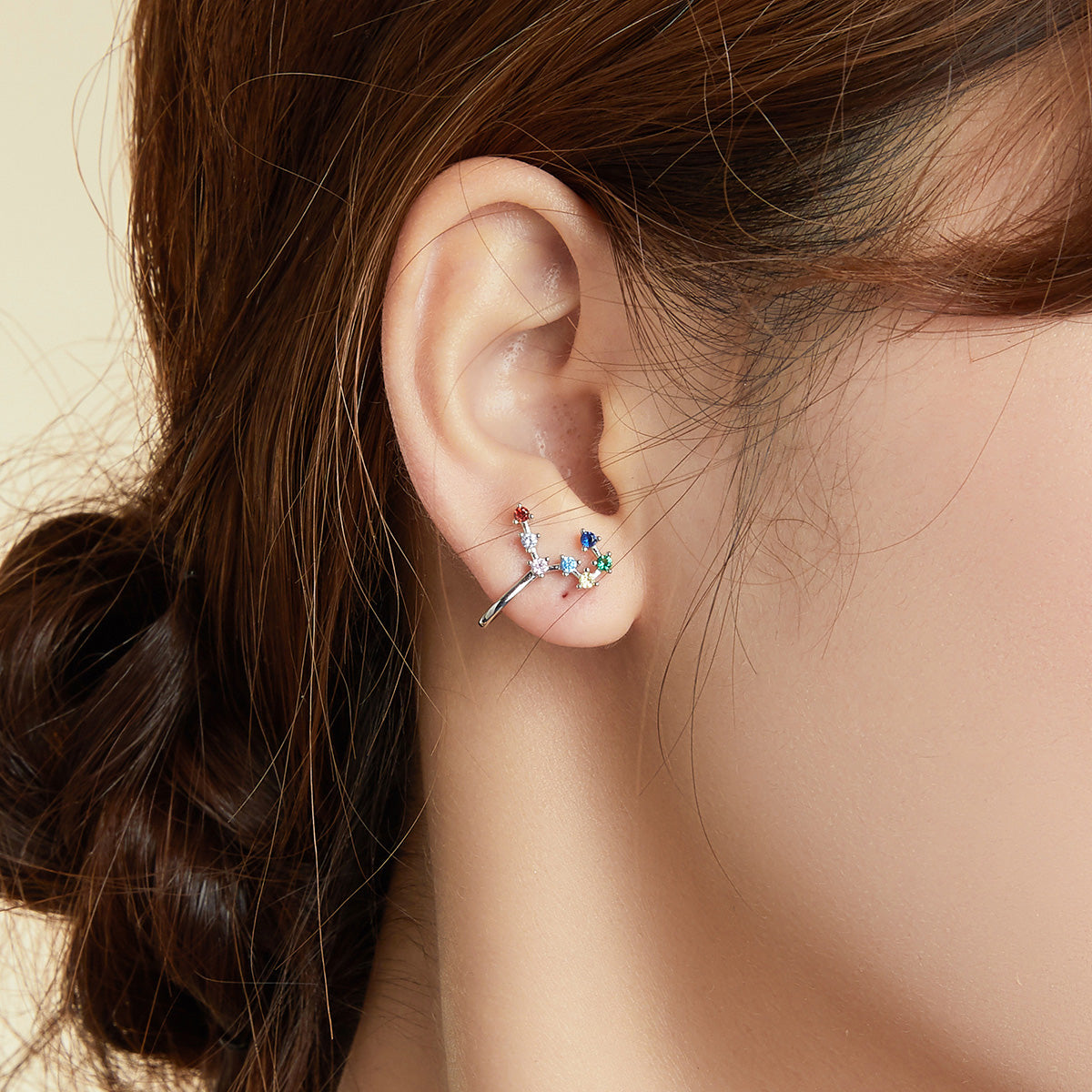 Star Track Hoop Earrings