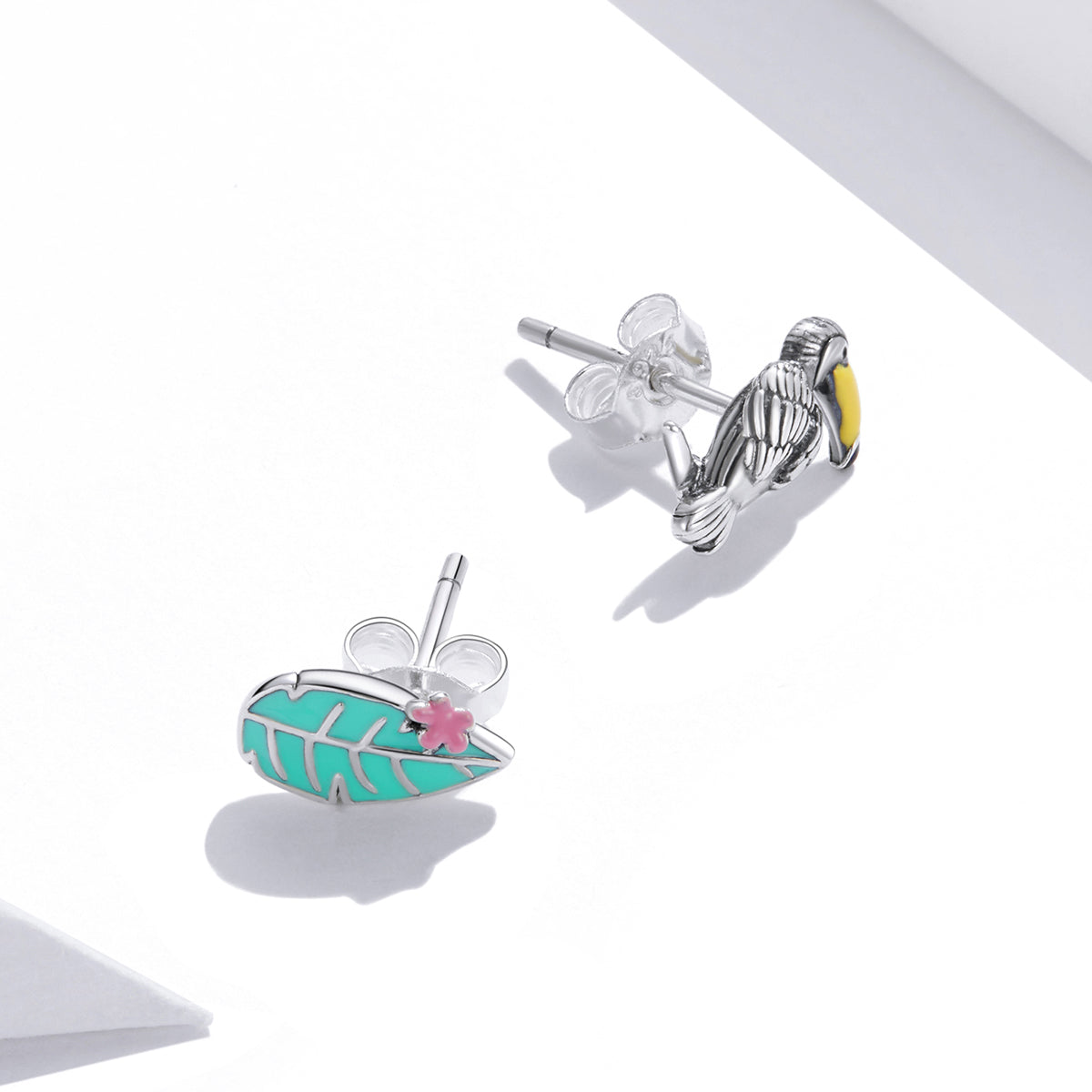 Bird and Leaf Earrings