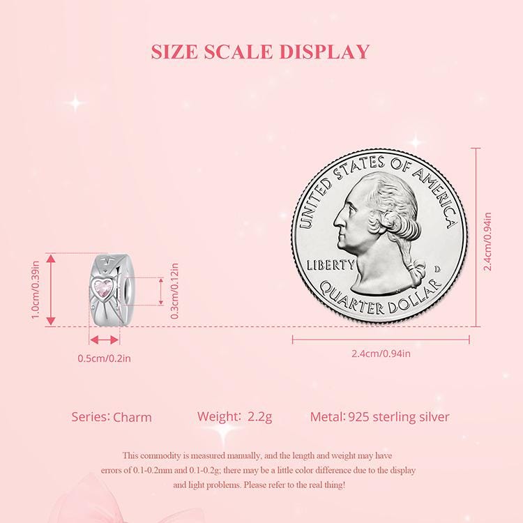 Heart Light Stopper Beads Charm