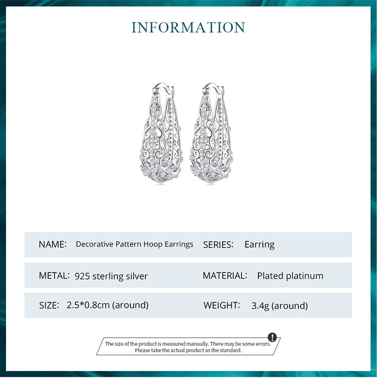Patterned Hoop Earrings