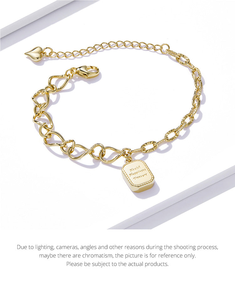 Asymmetrical Geometric Chain Bracelet