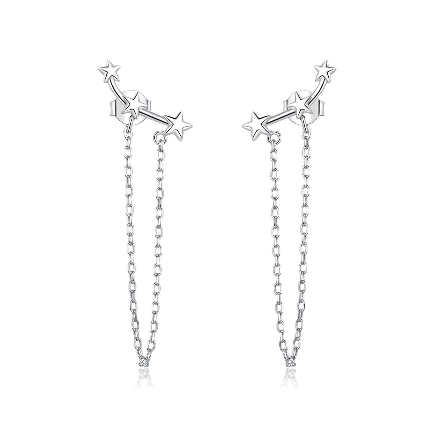 Fringe Star Hoop Earrings