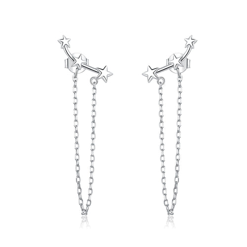 Fringe Star Hoop Earrings