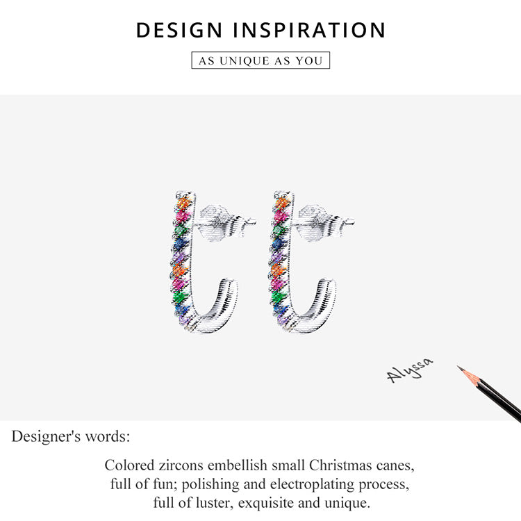 Holiday Cane Earrings