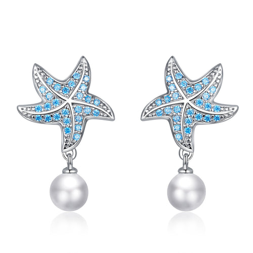 Treasure Starfish Hoop Earrings