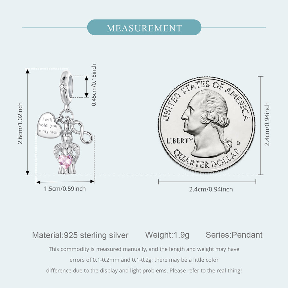 Guardian Angel Love Pendant Charm