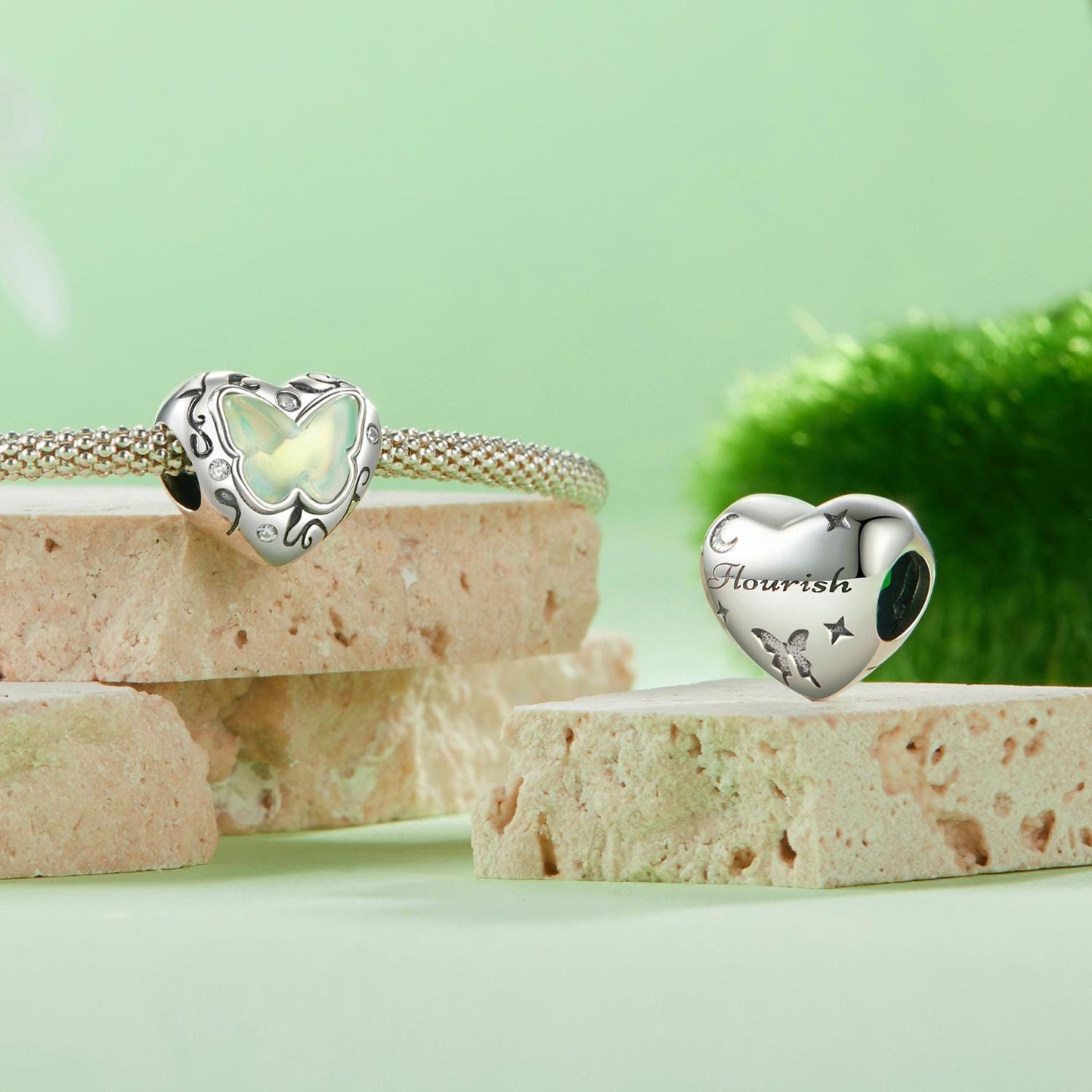Green Butterfly Charm