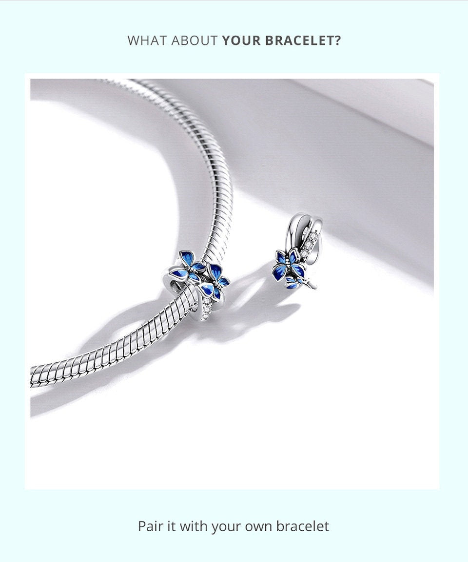 Blue Butterfly Charm