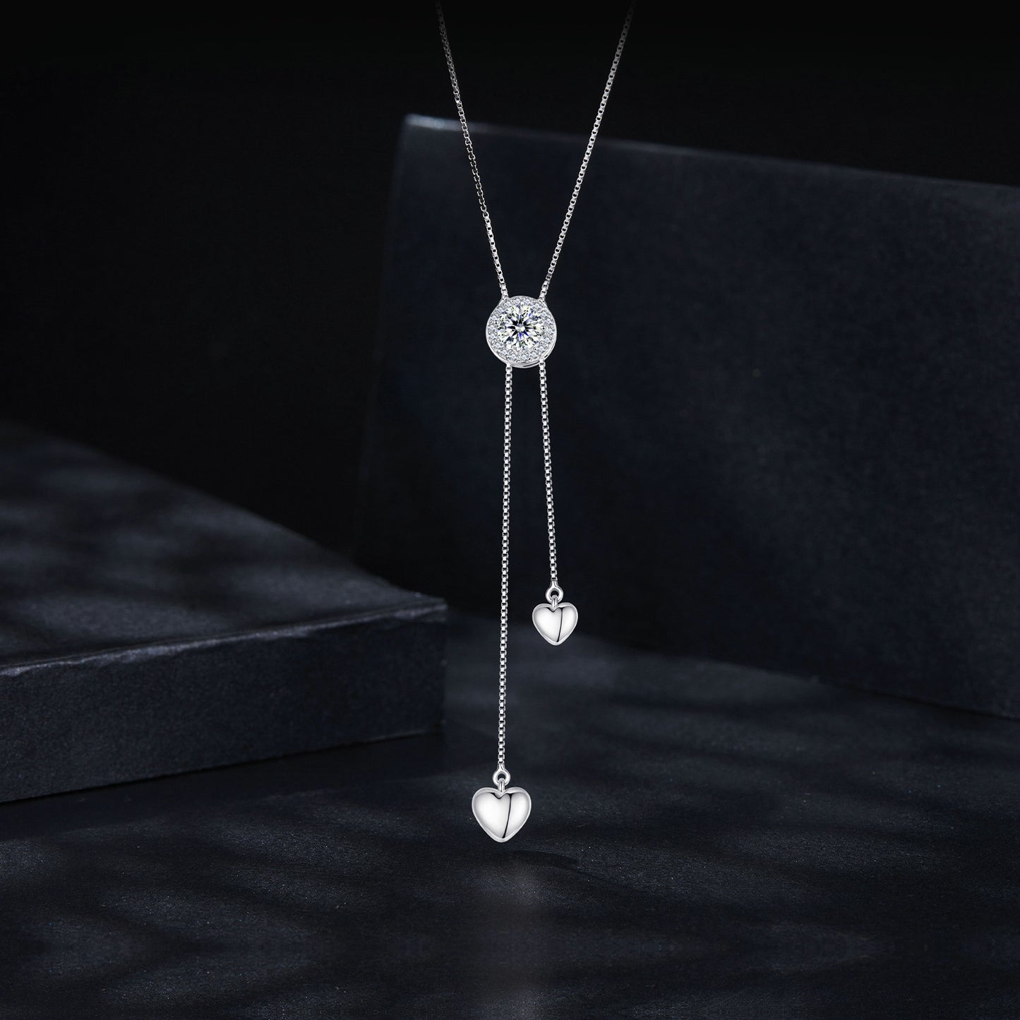Sparkling Tassel Moissanite Necklace