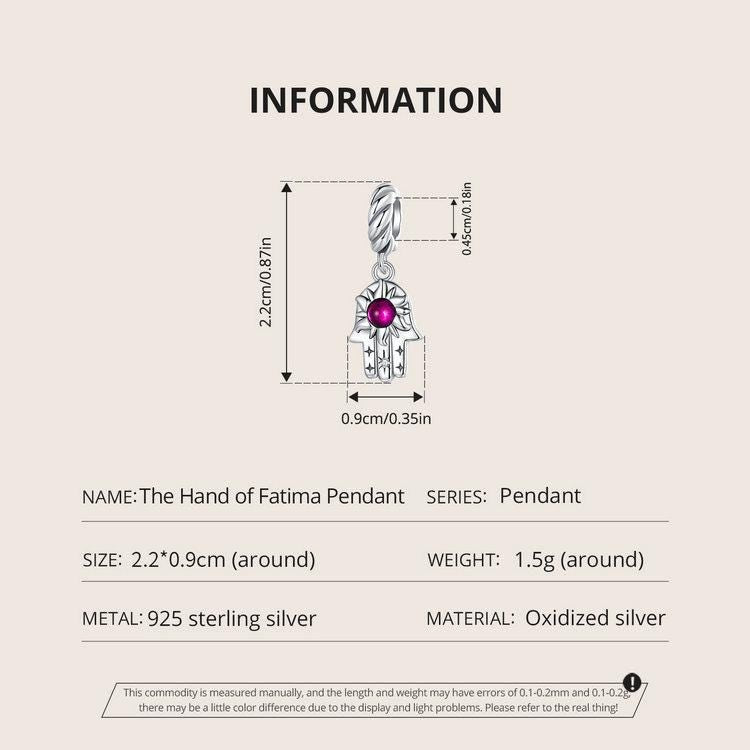 The Hand of Fatima Pendant Charm
