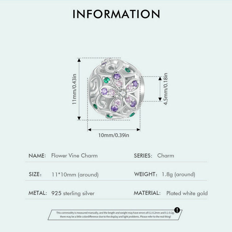 Flower Vine Charm