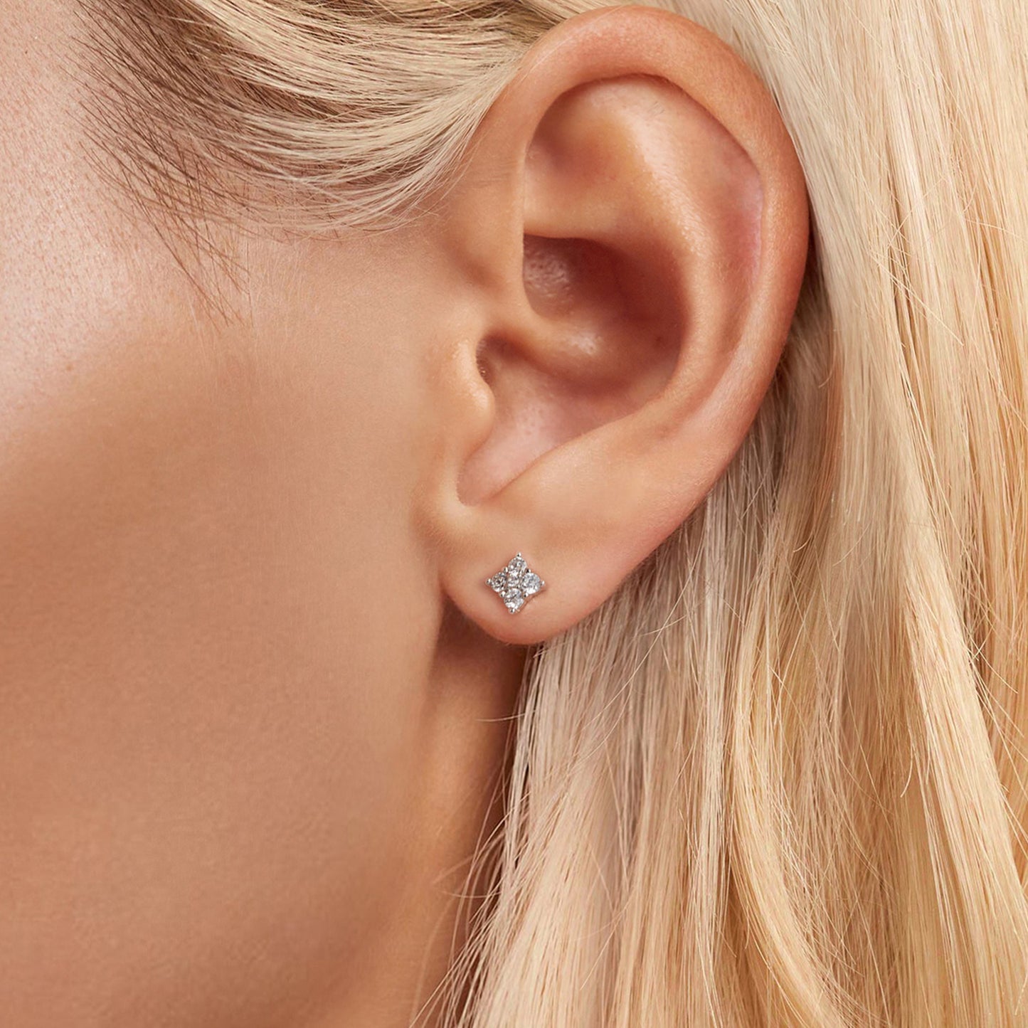 Four-Leaf Clover Moissanite Studs