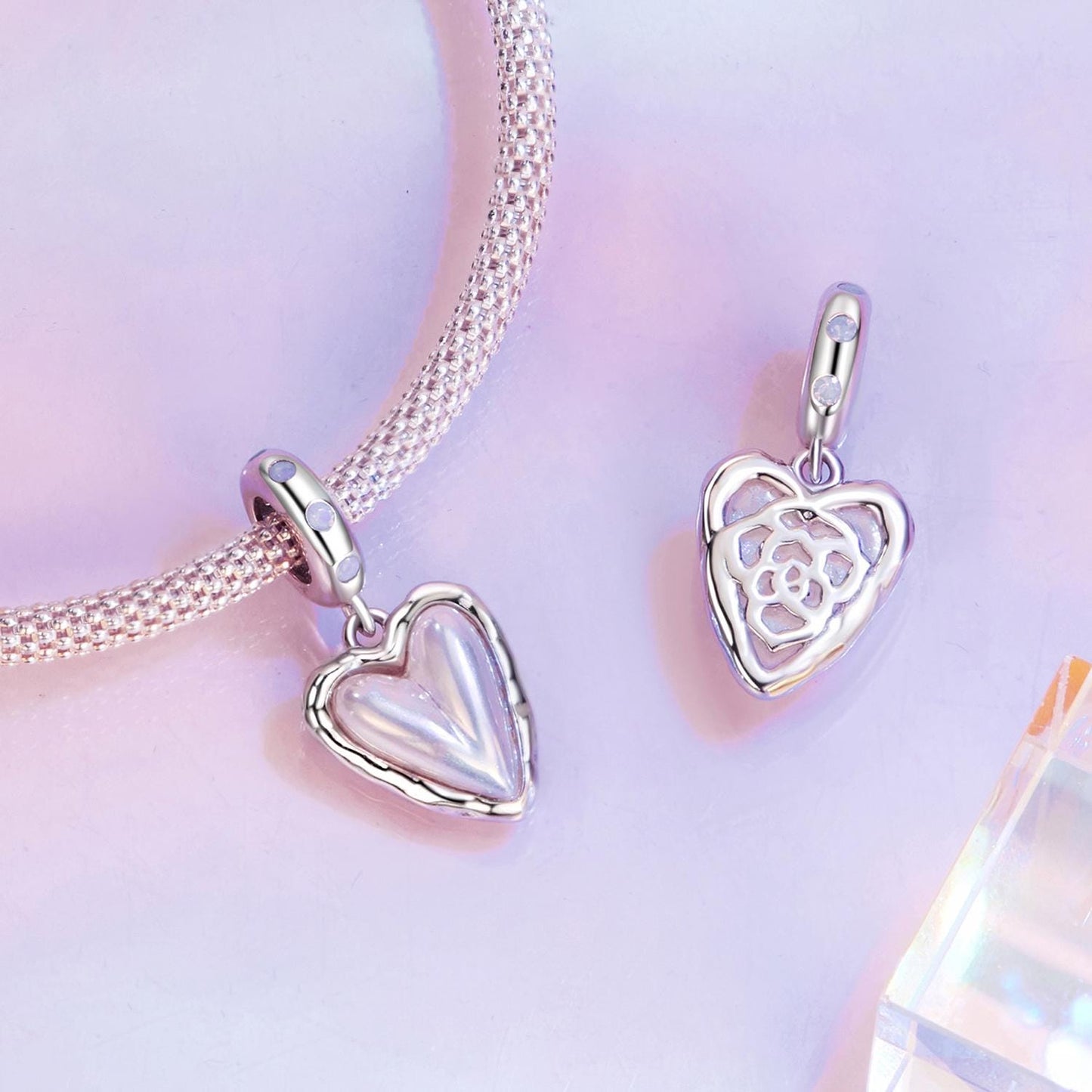 Aurora Heart Pendant Charm