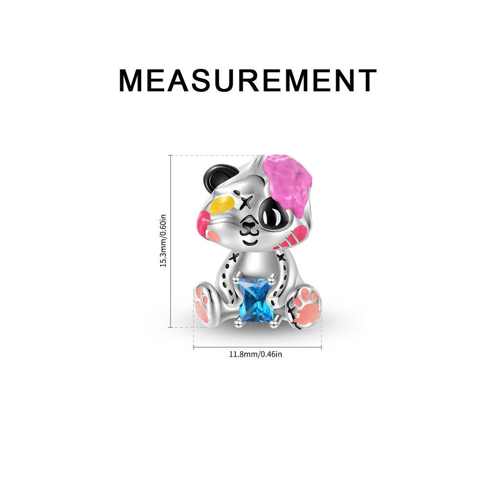 Colorful Drip Zirconia Panda Charm