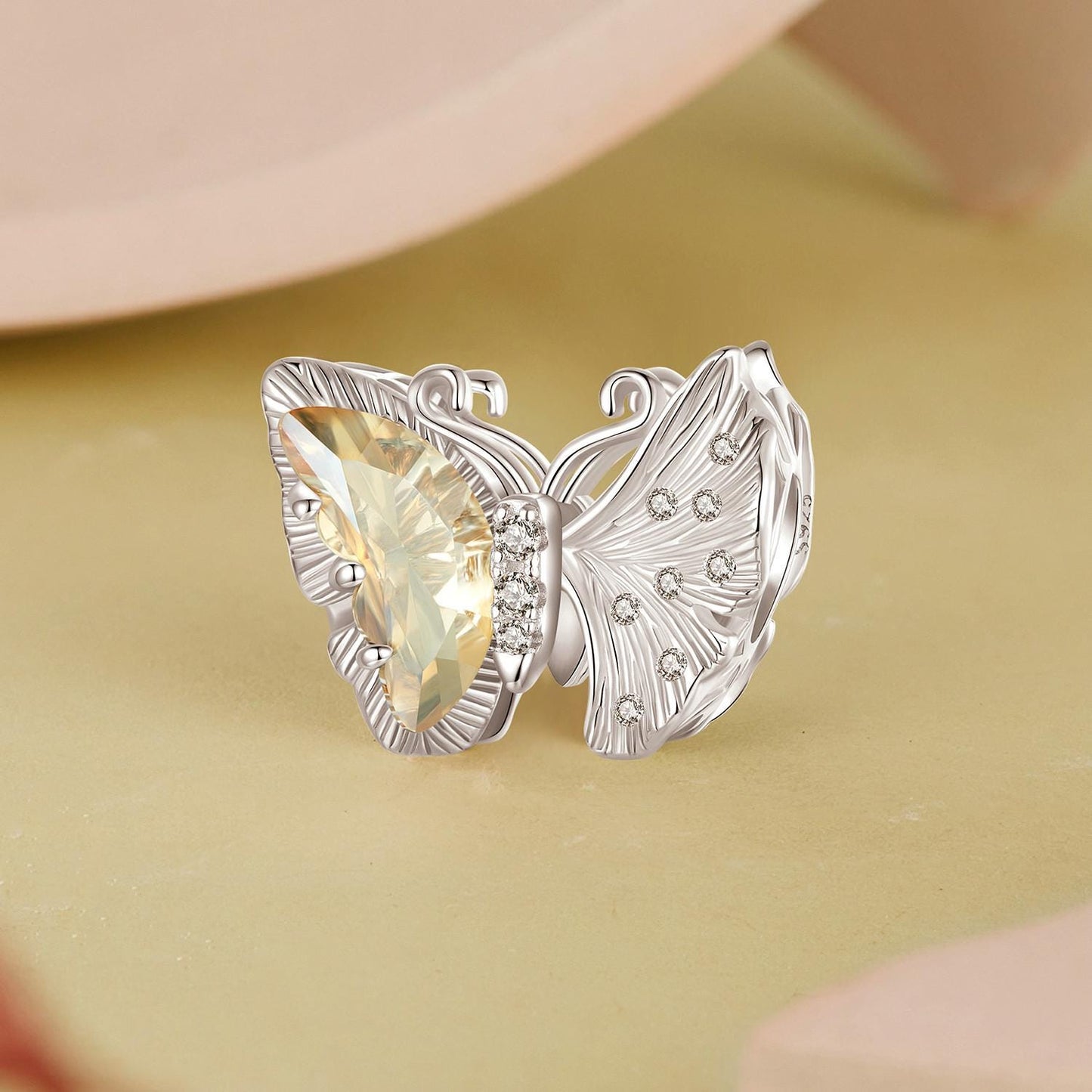 Ginkgo Butterfly Charm,