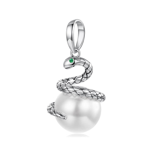 Snake Pearl Pendant Charm