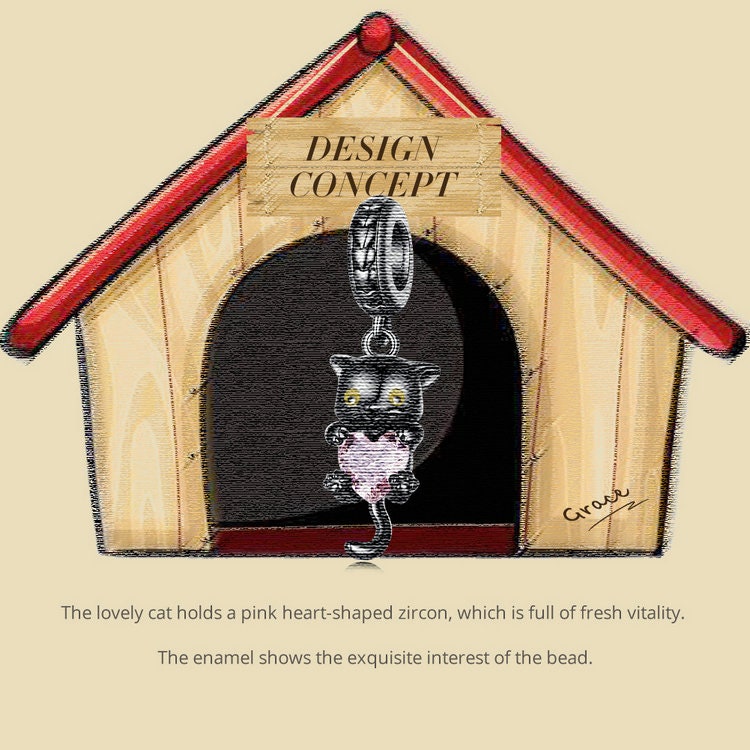 Black Cat Bead Charm