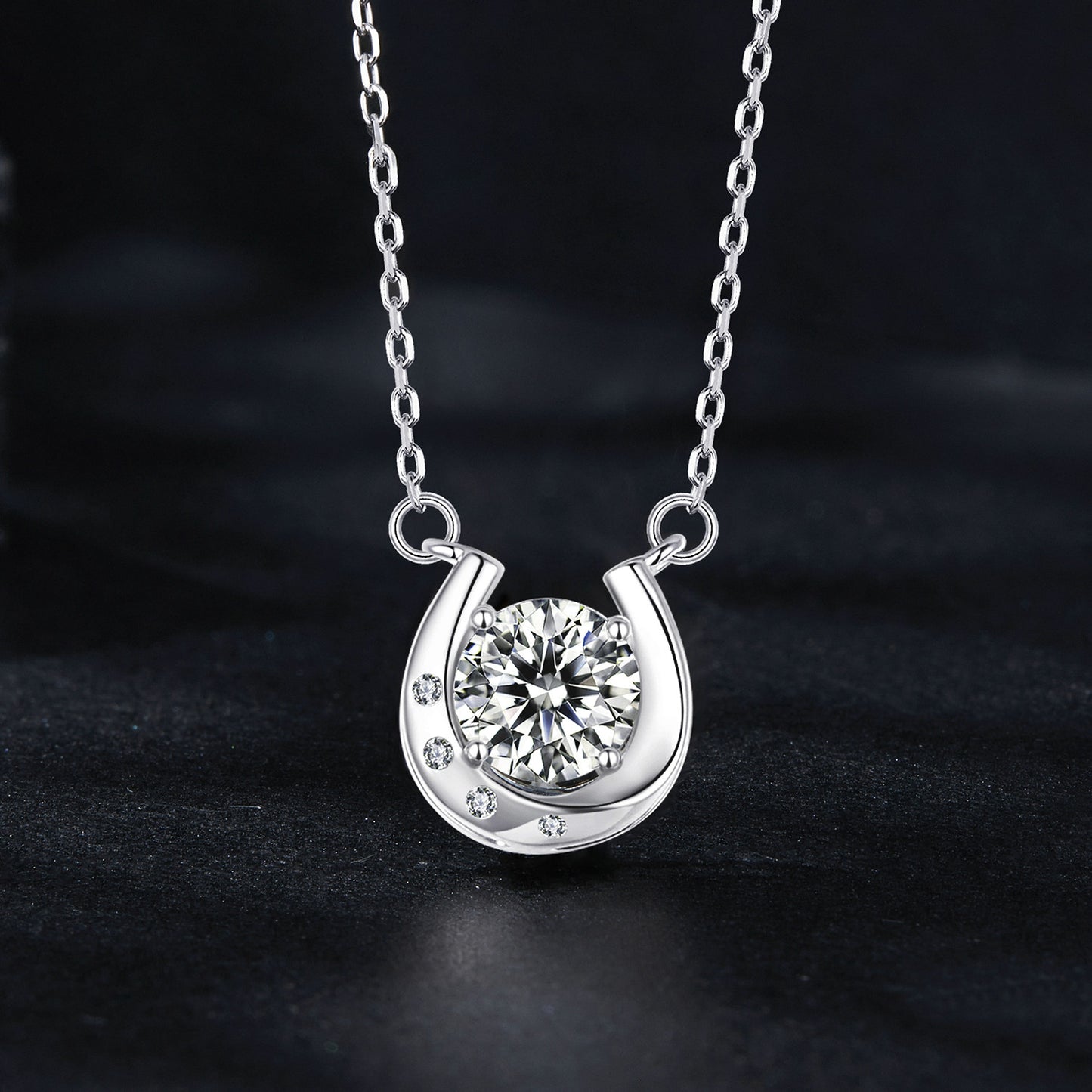 Horseshoe Moissanite Necklace