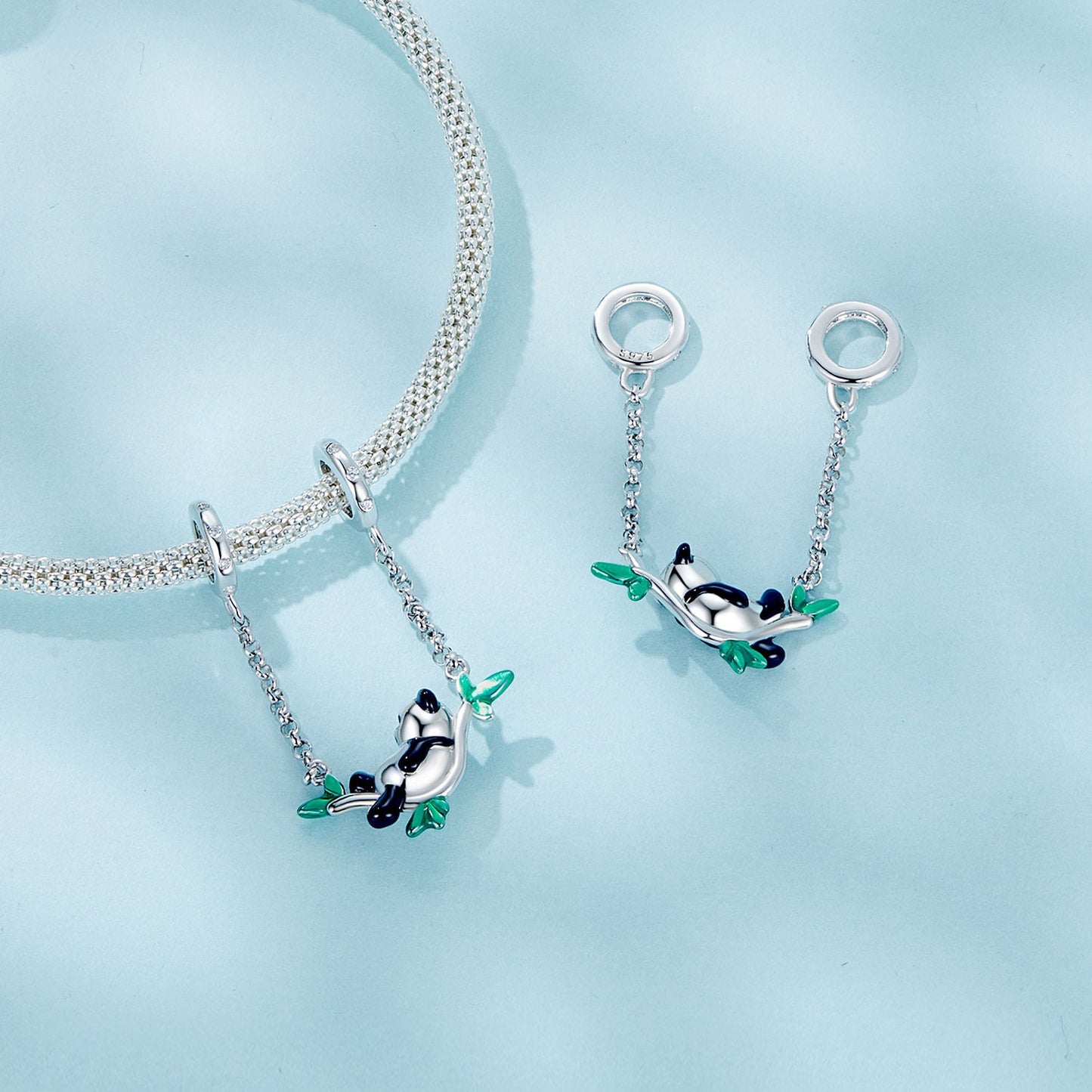 Bamboo Panda Pendant Charm