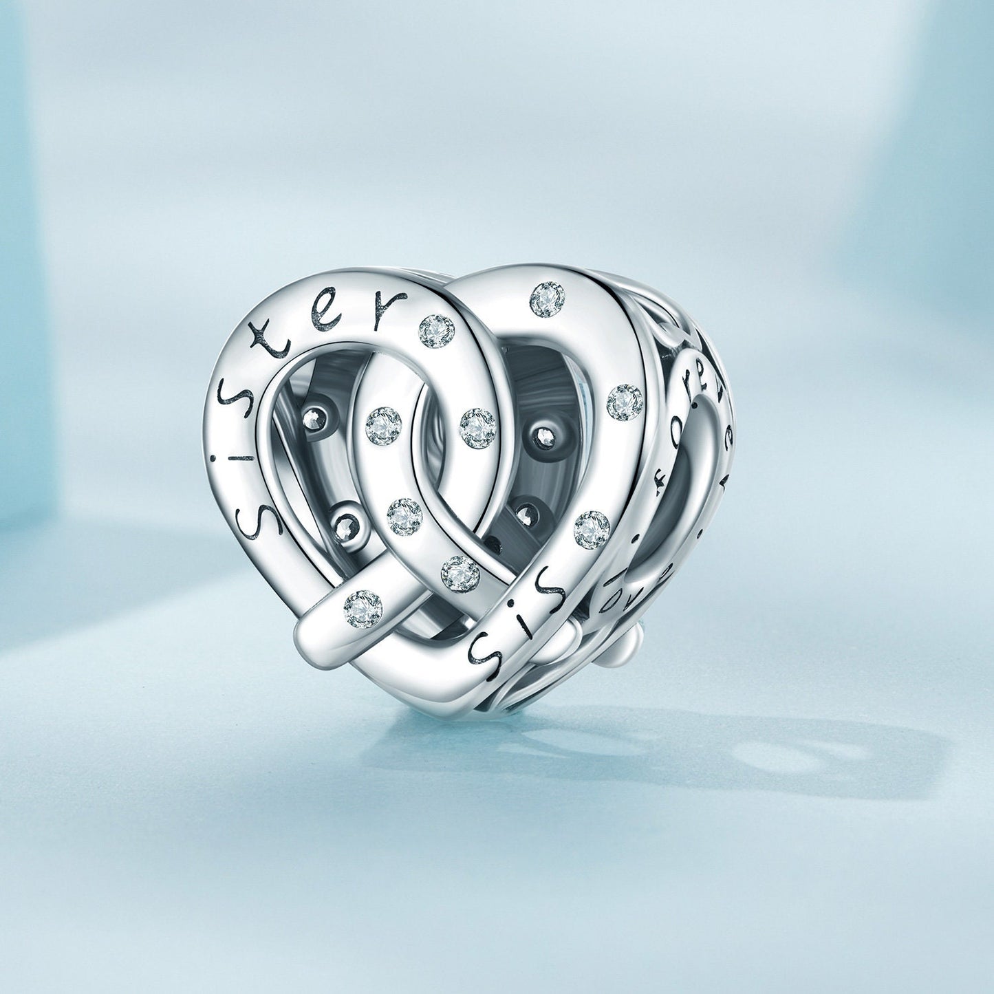 Sister Heart Bead Charm