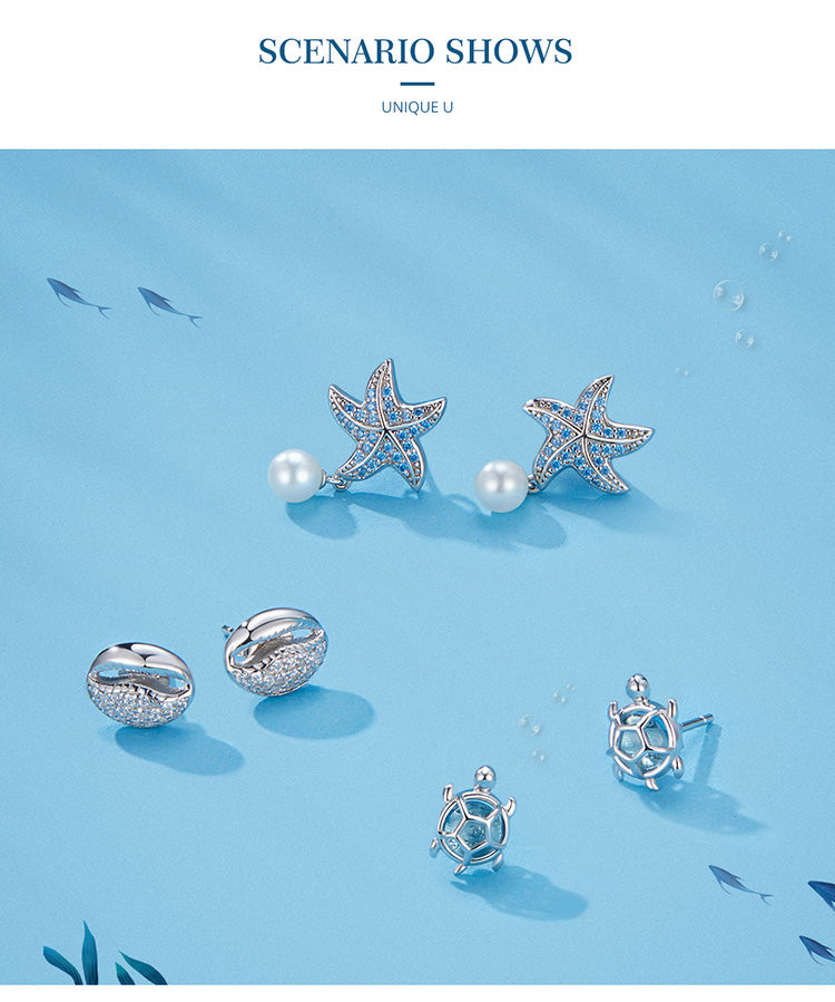 Playful Turtle Hoop Earrings