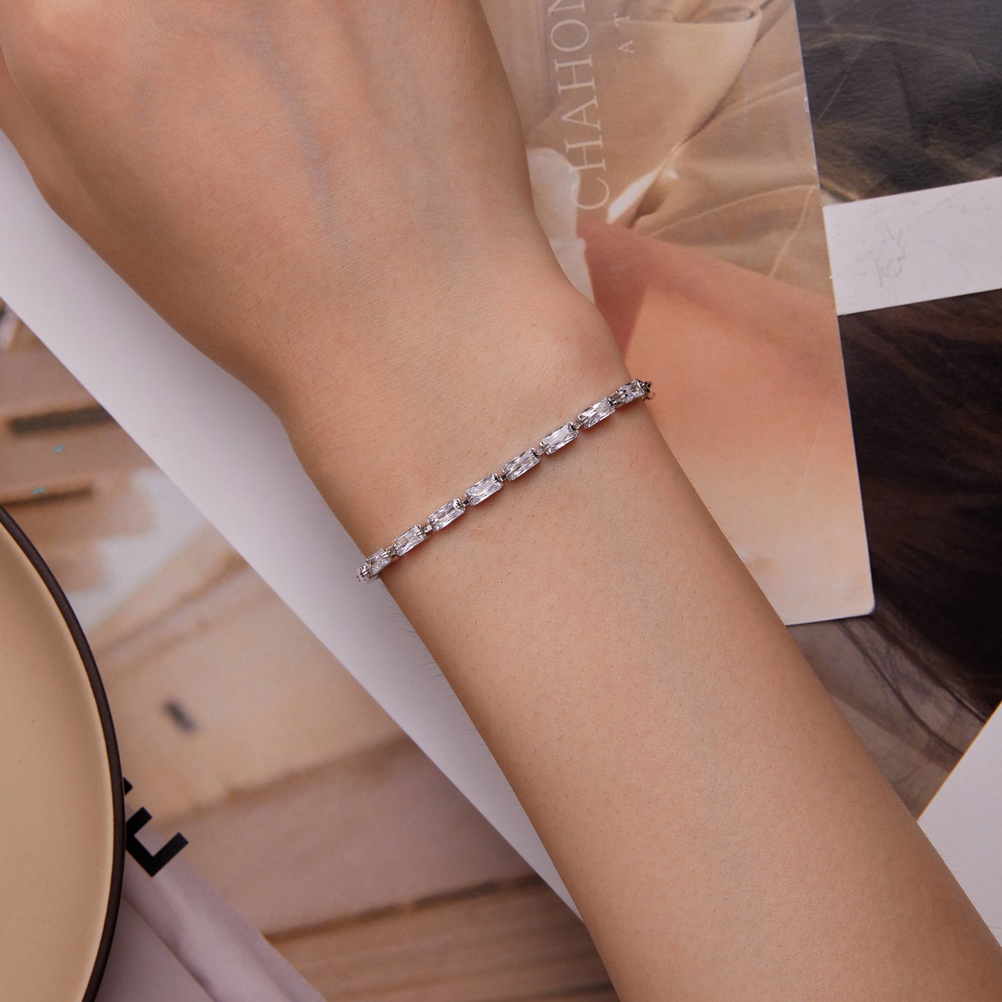 Chain Link Zircon Bracelet