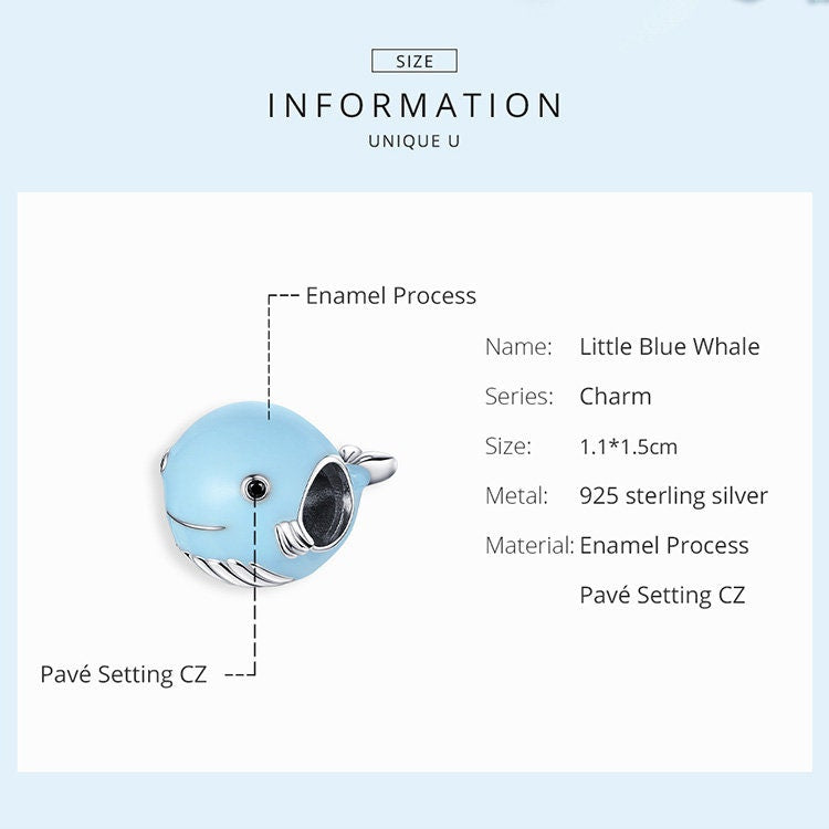 Blue Whale Charm