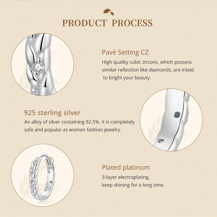 Wheat Clip Earrings