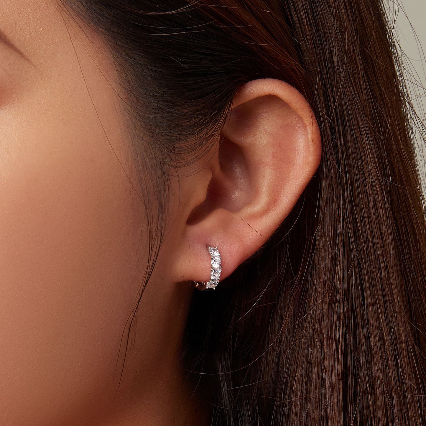 Zircon Clip-On Earrings