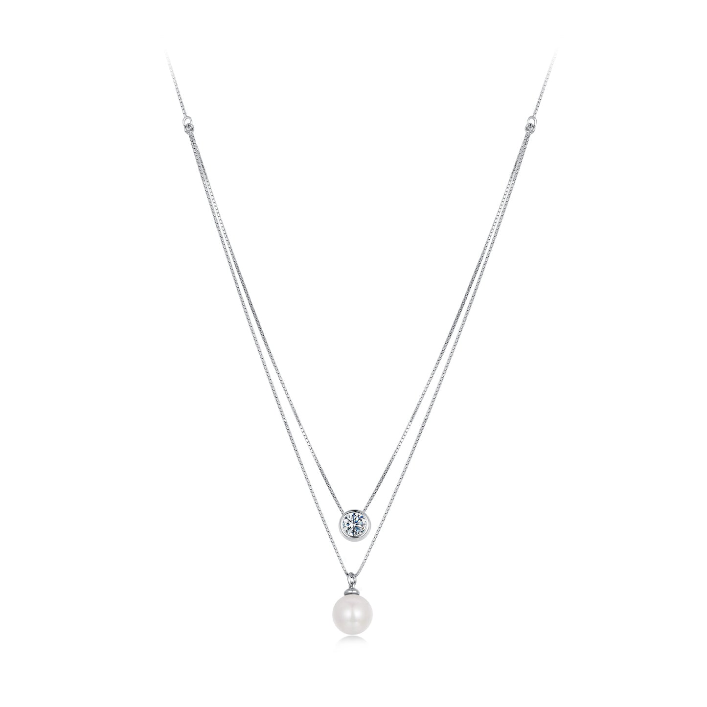 0.5 Carat Double-Layer Moissanite Necklace