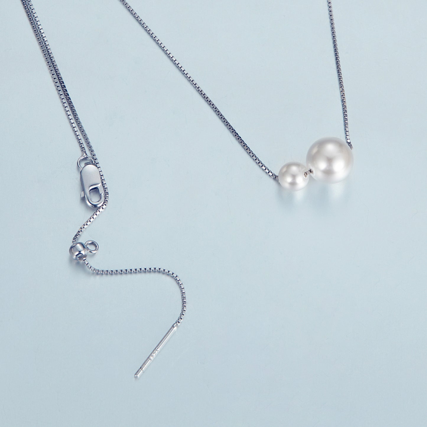 Simulated Pearl Collarbone Necklace