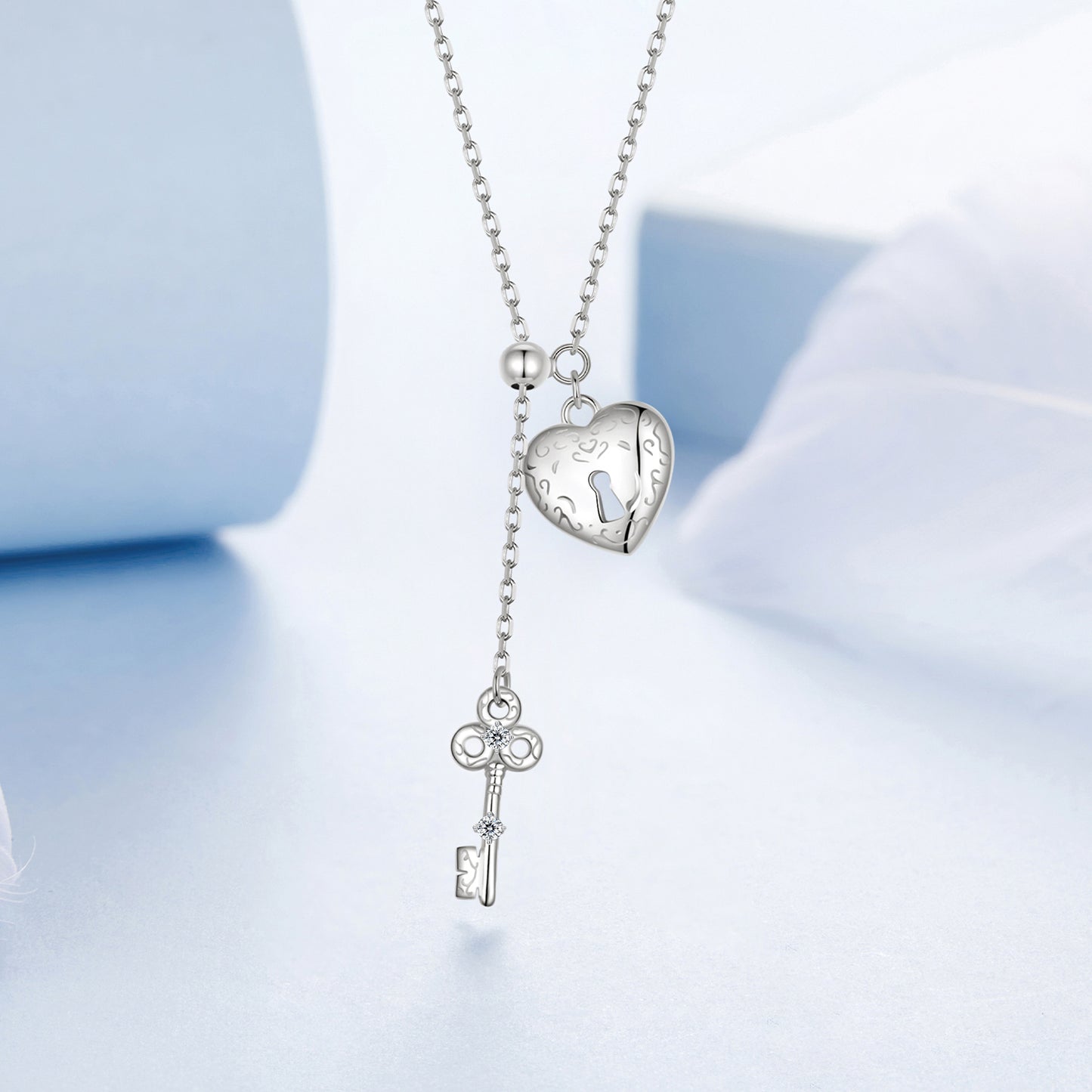 Lock and Key Pendant Necklace