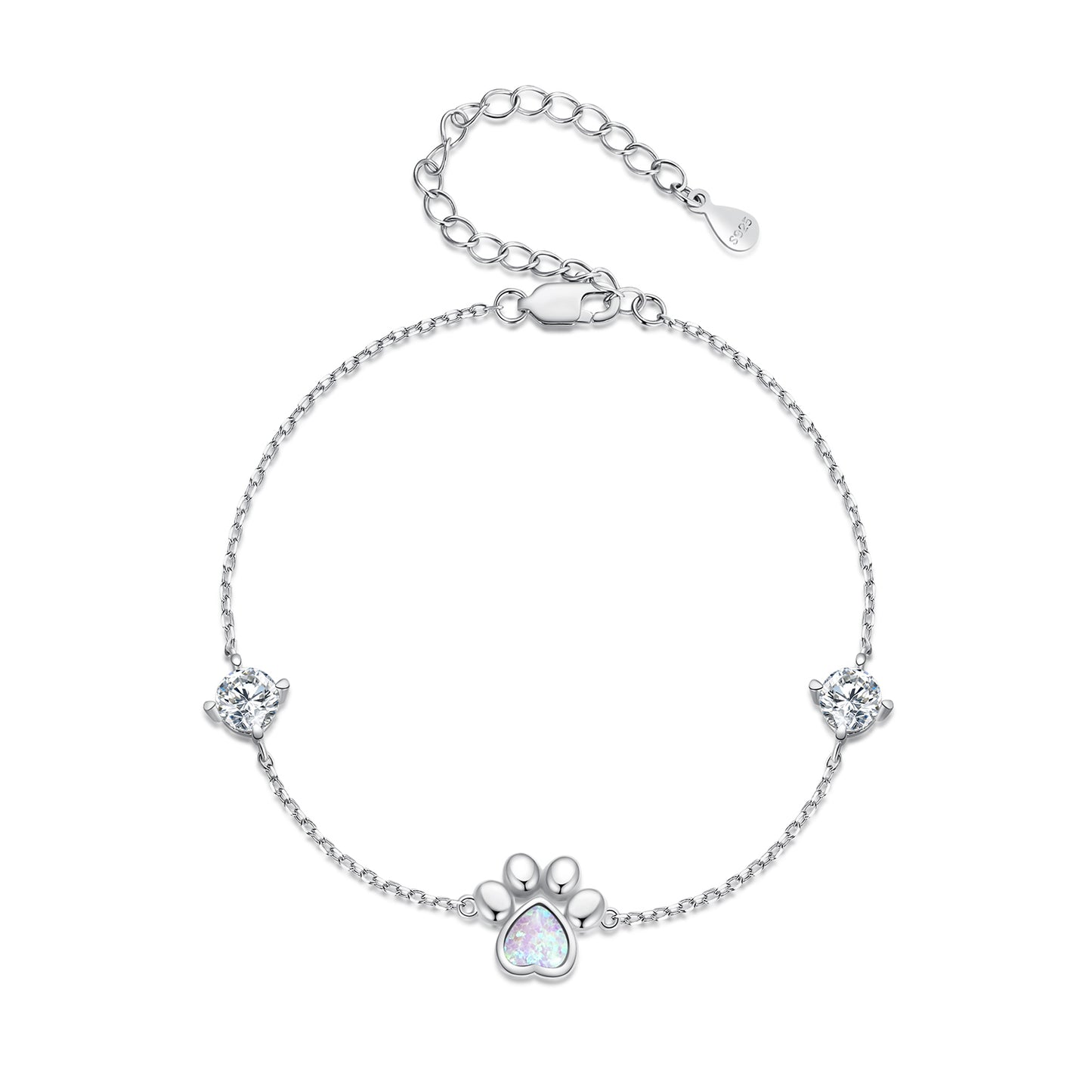 Opal Pawprint Bracelet
