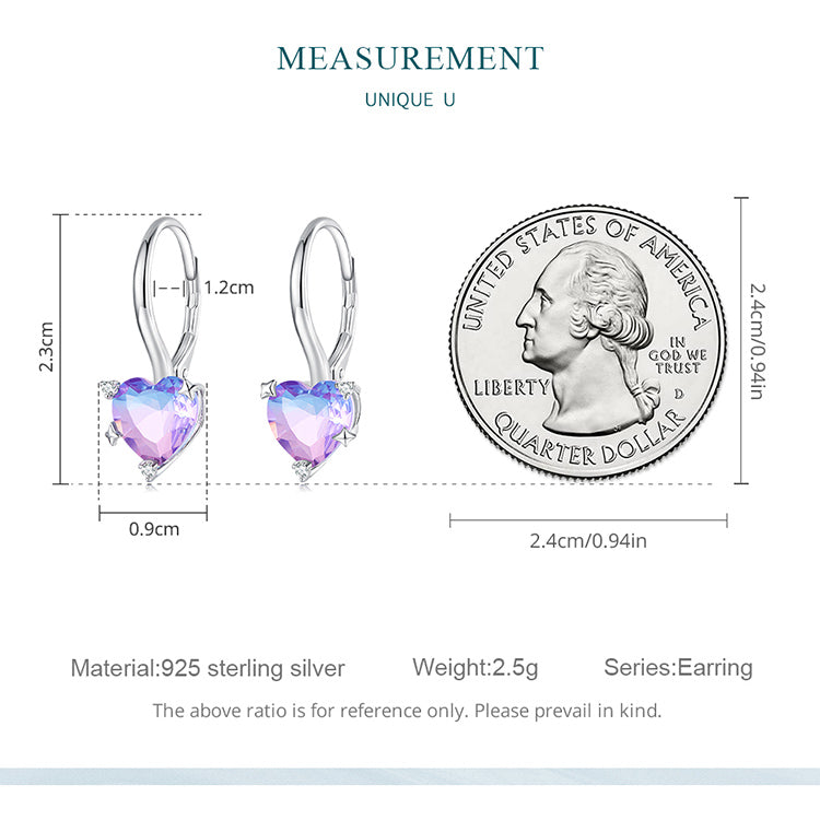 Iridescent Glass Spring Clip-On Earrings