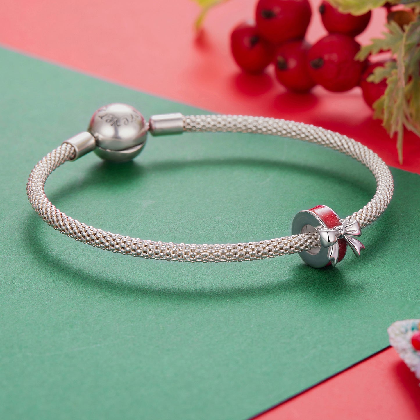 Bow-Shaped Silicone Spacer Beads Charm
