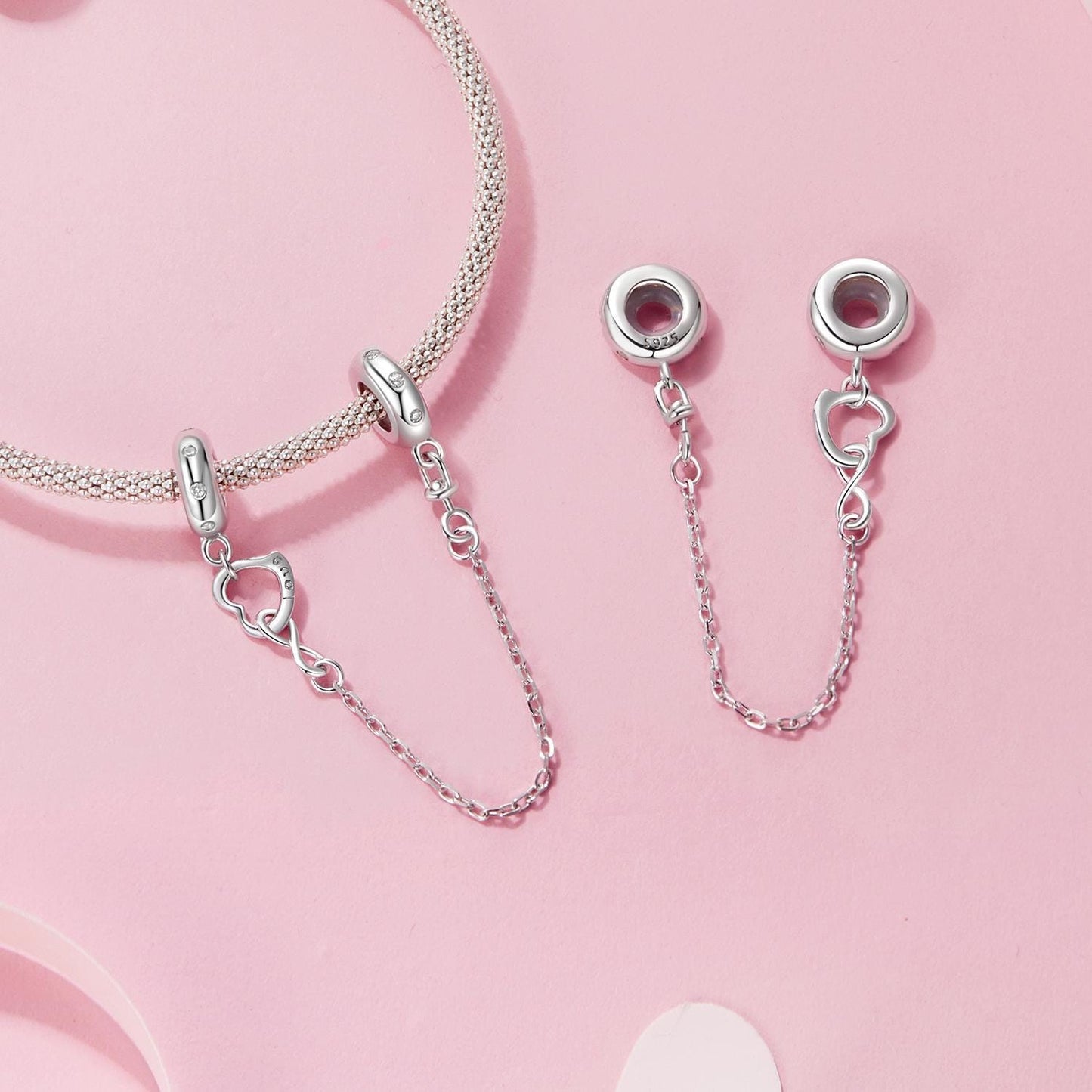 Infinite Love Silicone Safety Chain Charm
