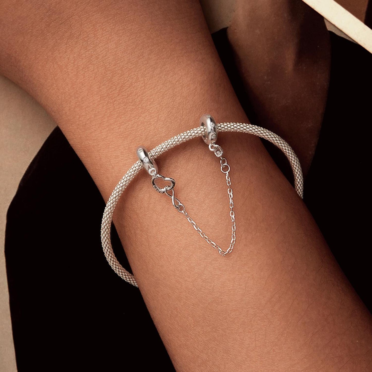 Infinite Love Silicone Safety Chain Charm