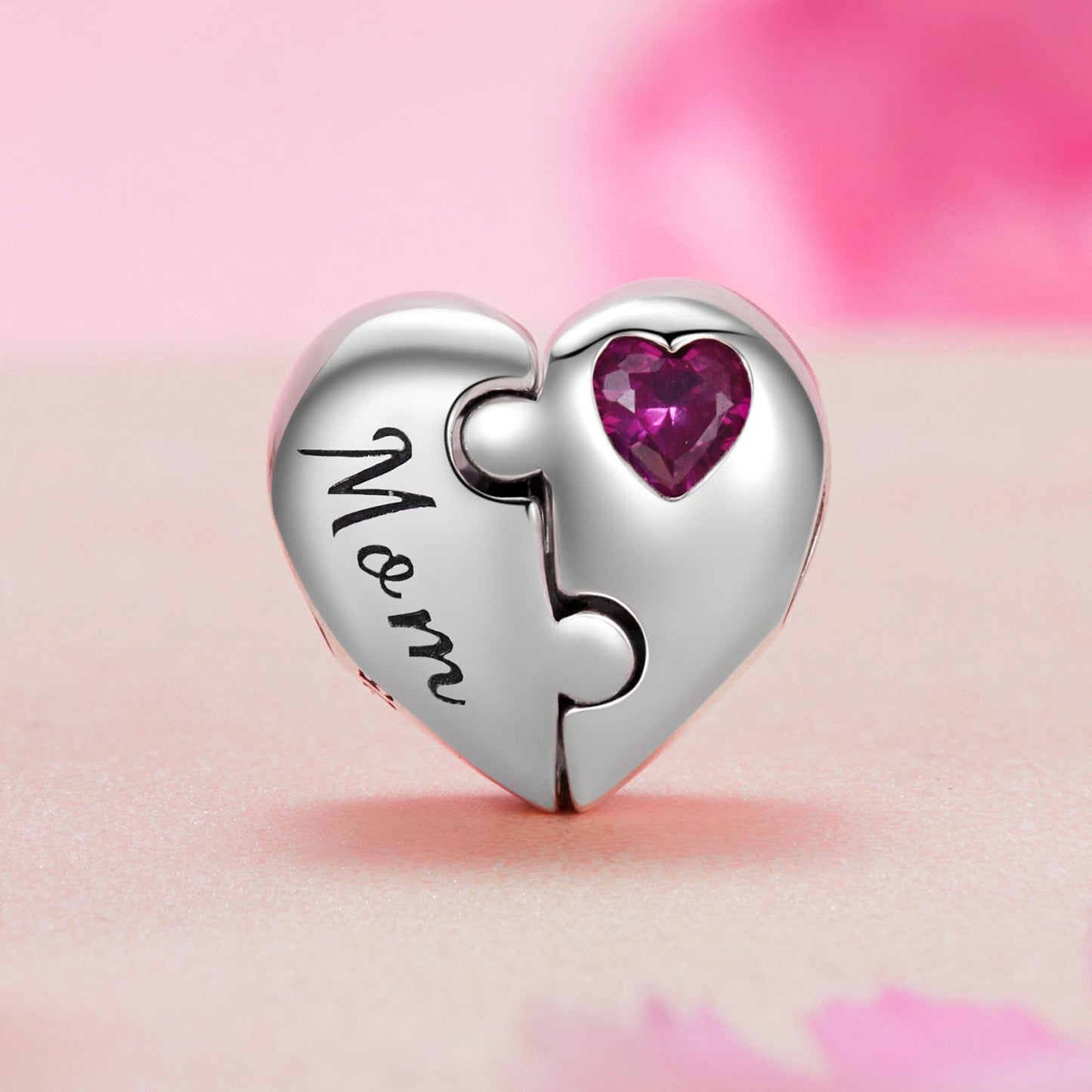 Heart Puzzle Charm