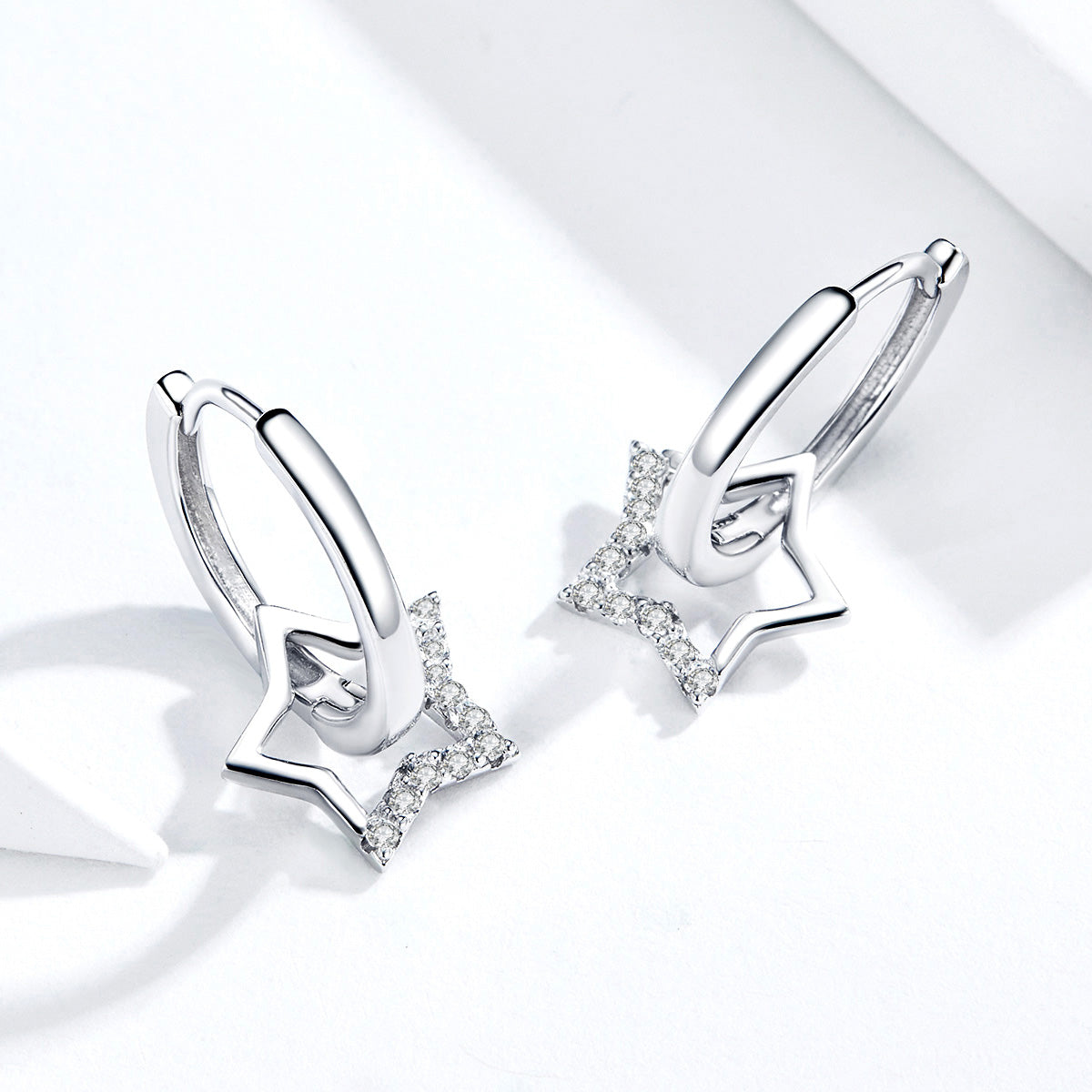 Pentagon Star Clip-On Earrings