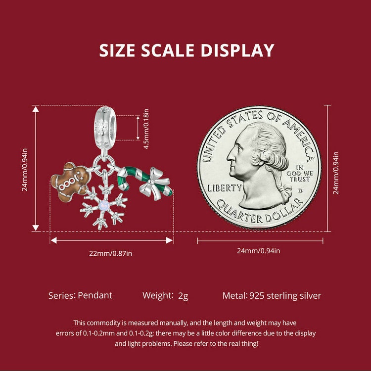 Snowy Christmas Eve Pendant Charm