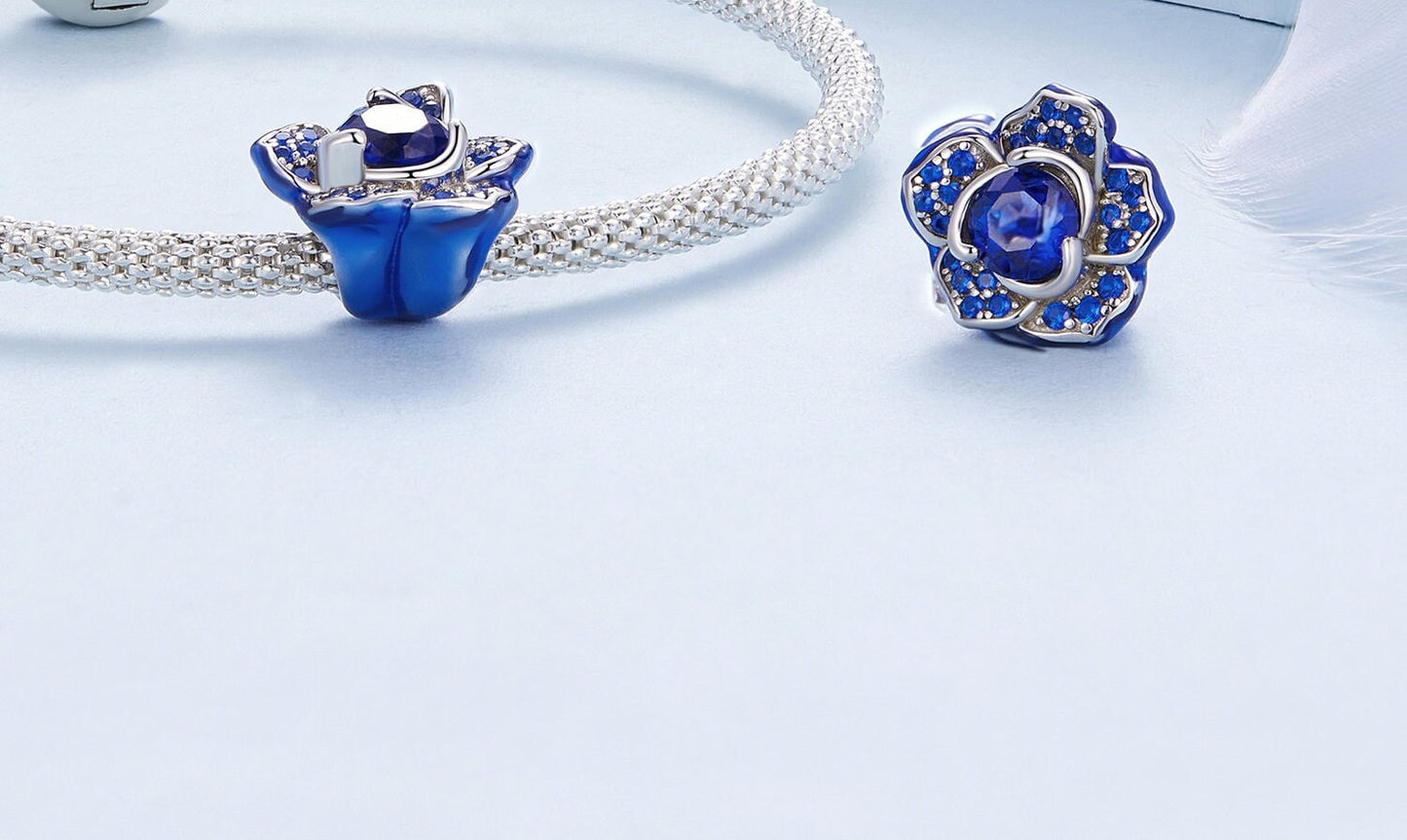 Blue Rose Charm